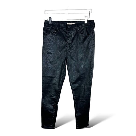 Levi's women's size 31 Mile High Rise Super Skinny Ankle Black Snake Print Jeans - Picture 1 of 16